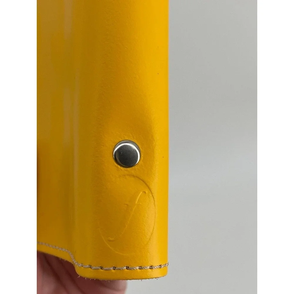 Filofax Original Leather Organizer Yellow Personal Size Made in UK Rare Color